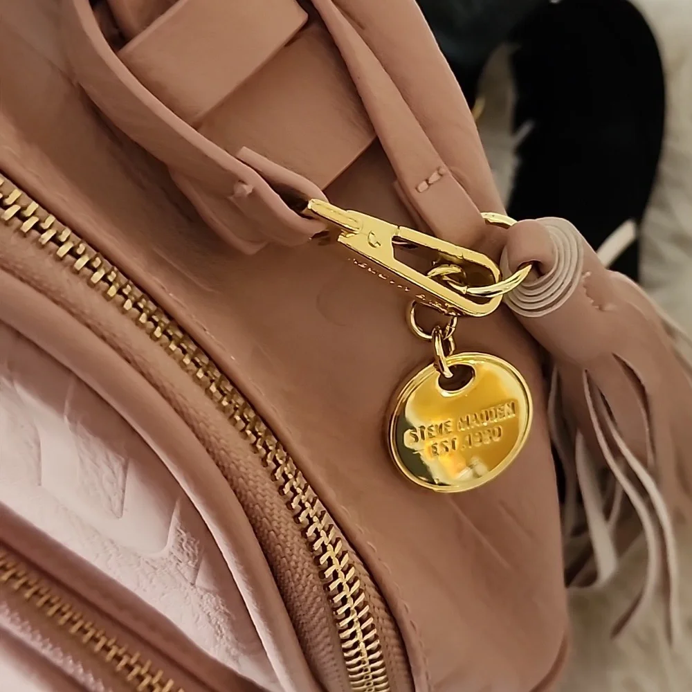 Steve Madden Blush Pink Embossed Backpack